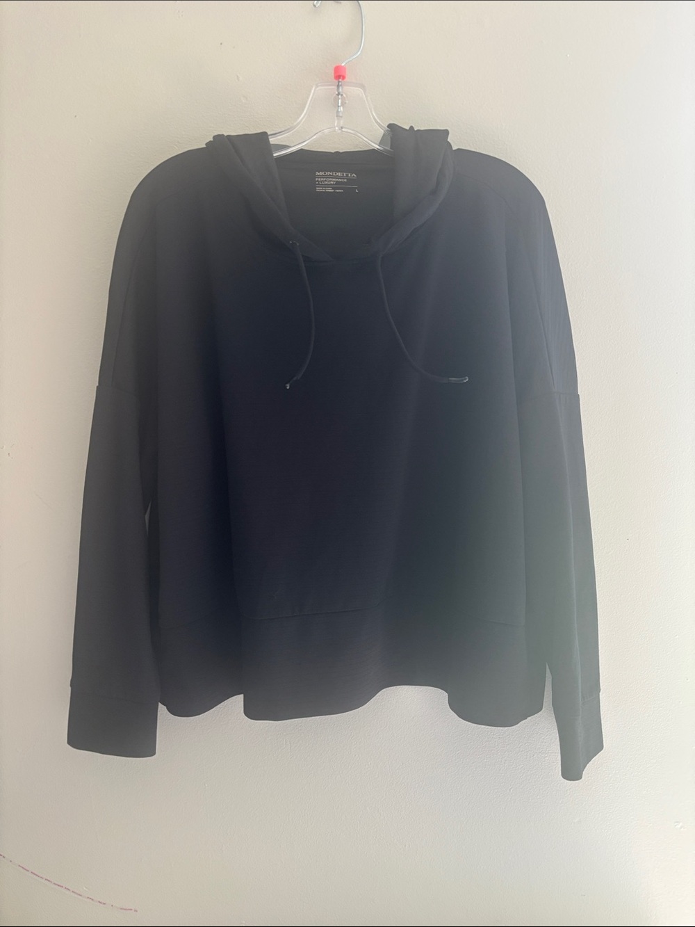 Mondetta Black Hooded Crew Sweater